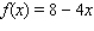 Let   . Sketch the region R under the graph of f on the interval   , and use a Riemann sum with five subintervals of equal length (   )  to approximate the area of R. Choose the representative points to be the right endpoints of the subintervals. A)    Area approximation with a Riemann sum with five subintervals is 7.2 sq units. B)    Area approximation with a Riemann sum with five subintervals is 6.4 sq units. C)    Area approximation with a Riemann sum with five subintervals is 8 sq units. D)    Area approximation with a Riemann sum with five subintervals is 9.6 sq units.
