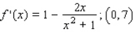 Find the function   given that the slope of the tangent line to the graph of   at any point   is   and that the graph of   passes through the given point.   A)    B)    C)    D)    E)   