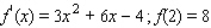 Find f(x)  by solving the initial value problem.   A)    B)    C)    D)   