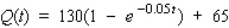The American Court Reporting Institute finds that the average student taking Advanced Machine Shorthand, an intensive 20-week course, progresses according to the function   ,   , where Q(t)  measures the number of words (per minute)  of dictation that the student can take in machine shorthand after t weeks in the course. Sketch the graph of the function Q and answer the following questions:  A.What is the beginning shorthand speed for the average student in this course? B.What shorthand speed does the average student attain halfway through the course? C.How many words per minute can the average student take after completing this course? A)    a.75 words/min b.126 words/min c.157 words/min B)    a.65 words/min b.116 words/min c.147 words/min C)    a.55 words/min b.106 words/min c.137 words/min