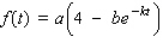 <strong>The length (in centimeters) of a common commercial fish is approximated by the von-Bertalanffy growth function where a, b, and k are positive constants. Select the graph of f.</strong> A) B) C) D) E)