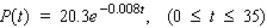 Based on data obtained from the Census Bureau, the manager of Plymouth Van Lines estimates that the percent of the total population relocating in year t (   corresponds to the year 1960)  may be approximated by the formula   . Compute   ,   , and   . A)        B)        C)        D)        E)       