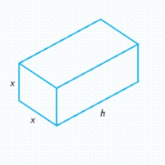 Postal regulations specify that a parcel sent by parcel post may have a combined length and girth of no more than 102 in. Find the dimensions of a rectangular package that has a square cross section and the largest volume that may be sent through the mail. What is the volume of such a package? (Hint: The length plus the girth is   (see the figure) ) .   A)    ,   B)    ,   C)    ,   D)    ,   E)    ,  