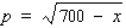 Suppose the quantity demanded per week of a certain dress is related to the unit price p by the demand equation   , where p is in dollars and x is the number of dresses made. To maximize the revenue, how many dresses should be made and sold each week? (Hint: R(x) = px.) Round the answer to the nearest integer. __________ dresses