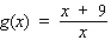 Find the relative maxima and relative minima, if any, of the function.   A)  Relative maximum: g(0)  = - 9; No relative minima B)  No relative maxima; Relative minima g(0)  = - 9 C)  Relative maximum: g(9)  = 0; Relative minimum f(0)  = - 9 D)  No relative maxima or minima