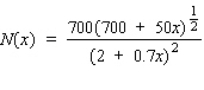 A sociologist has found that the number of serious crimes in a certain city each year is described by the function   , where x (in cents/dollar deposited)  is the level of reinvestment in the area in conventional mortgages by the city's ten largest banks. Use differentials to estimate the change in the number of crimes if the level of reinvestment changes from 16   /dollar deposited to 25   /dollar deposited. Round to the nearest integer. A)  Decrease of 125 crimes/yr. B)  Decrease of 155 crimes/yr. C)  Decrease of 122 crimes/yr. D)  Decrease of 88 crimes/yr.