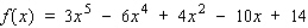 Find the third derivative of the function.  