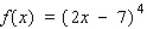 Find the third derivative of the function.  