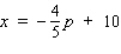 The demand equation is   . Compute the elasticity of demand and determine whether the demand is elastic, unitary, or inelastic at   . A)    B)    C)    D)   
