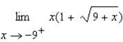 Find the indicated one-sided limit.   A)  81 B)  0 C)  -18 D)    E)   