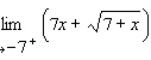 Find the one-sided limit, if it exists.   A)    B)    C)    D)    E)  The limit does not exist