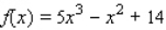 Complete the table by computing   at the given values of x. Use the results to guess at   if it exists.     A)  x 1 5 10 100 1,000 f(x)  18 614 4,989 4,990,089 4,999,000,089   B)  x 1 5 10 100 1,000 f(x)  18 614 4,439 4,989,539 4,998,999,539   C)  x 1 5 10 100 1,000 f(x)  18 614 5,896 4,990,996 4,999,000,996   D)  x 1 5 10 100 1,000 f(x)  18 614 4,914 4,990,014 4,999,000,014  