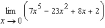Find the limit.   A)  2 B)  40 C)  -8 D)  -18 E)  24