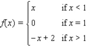 Select the correct graph of the function f and evaluate   if it exists.   A)      B)      C)    The limit does not exist D)     