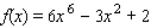 Determine whether the given function is a polynomial function or rational function. State the degree, if it is a polynomial function.   A)  The given function is a polynomial function with degree 12 B)  The given function is a polynomial function with degree 2 C)  The given function is a polynomial function with degree 6 D)  The given function is a rational function with degree 6 E)  The given function is a rational function