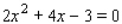 Solve the equation by using the quadratic formula.   A)    B)    C)    D)    E)   
