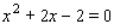 Solve the equation by using the quadratic formula.  