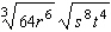 Simplify the expression. (Assume that r, s, and t are positive.)  