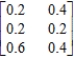 Determine whether the given matrix is stochastic. ​  