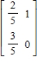 Determine whether the matrix is regular. ​   ​  A)  Not regular B)  Regular 