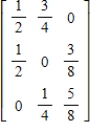 Determine whether the matrix is regular. ​   ​  A)  Regular B)  Not regular 