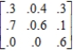 Determine whether the matrix is regular. ​   ​  A)  Not regular B)  Regular 