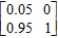 Compute the steady-state matrix of the given stochastic matrix. ​   ​ A)    B)    C)    D)   