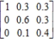 Compute the steady-state matrix of the given stochastic matrix. ​   ​ A)    B)    C)    D)   