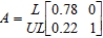 As more and more old cars are taken off the road and replaced by late models that use unleaded fuel, the consumption of leaded gasoline will continue to drop. Suppose the transition matrix L UL   describes this Markov process, where L denotes leaded gasoline and UL denotes unleaded gasoline. Rewrite the matrix A so that the absorbing states appear first, and identify the submatrices R and S. A)    B)    C)    D)   