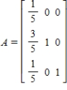 Rewrite the absorbing stochastic matrix so that the absorbing states appear first, partition the resulting matrix, and identify the submatrices R and S. ​  