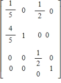 Answer whether the matrix ​   ​ is the steady-state matrix of the given stochastic matrix ​  