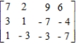 Determine whether the given two-person, zero-sum matrix game is strictly determined. ​   ​ A)   The game is not strictly determined. B)   The game is strictly determined. 