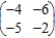 Find the optimal strategies, P and Q, for the row and column players, respectively. Also compute the expected payoff E of the matrix game and determine which player it favors, if any, if the row and column players use their optimal strategies. ​   ​ A)    ; favors column player B)    ; favors column player C)    ; favors column player D)    ; favors column player E)    ; favors column player