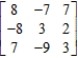 The payoff matrix for a game is ​   . ​ Find the expected payoff to the row player if   uses the maximin strategy 40% of the time and chooses each of the other two rows 30% of the time, while   uses the minimax strategy 50% of the time and chooses each of the other columns 25% of the time. ​ A)    B)    C)    D)    E)   