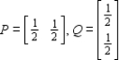 The payoff matrix for a game is given by ​   ​ Compute the expected payoffs of the game for the pairs of strategies in the following strategies. ​ (a)   ​   __________ ​ (b)   ​   __________ ​ (c)   ​   __________ ​ (d)   ​   __________ ​ (e) Which of these strategies is most advantageous to R?