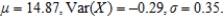 The birthrates in the country for the years 1981-1990 are:   (The birthrate is the number of live births/1,000 population.)  Compute the mean, variance, and standard deviation of the random variable X. A)    B)    C)    D)   