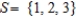 Let   be a sample space associated with an experiment. How many subsets of S contain either the number 2 or the number 1? A)  5 B)  7 C)  4 D)  6 E)  3