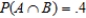 Let A and B be events in a sample space S such that   ,   , and   . Find:   . Give the answer to two decimal places, if necessary. ​   __________