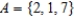 Let   . Which of the following sets are equal to A? ​      