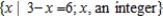 List the elements of the given set in roster notation. ​  