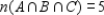 Let A, B, and C be subsets of a universal set U and suppose   ,   ,   ,   ,   ,   ,   , and   . ​ Compute   . ​ A)  39 B)  14 C)  10 D)  70 E)  89 F)  64