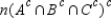 Let A, B, and C be subsets of a universal set U and suppose   ,   ,   ,   ,   ,   ,   , and   . ​ Compute   . ​ A)  39 B)  14 C)  10 D)  70 E)  89 F)  64