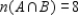 Let A, B, and C be subsets of a universal set U and suppose   ,   ,   ,   ,   ,   ,   , and   . ​ Compute   . ​ A)  38 B)  33 C)  19 D)  24 E)  34 F)  9