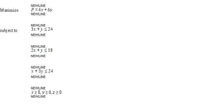 Consider the linear programming problem. ​   Sketch the feasible set for the linear programming problem. A)    B)    C)    D)  ​   E)   
