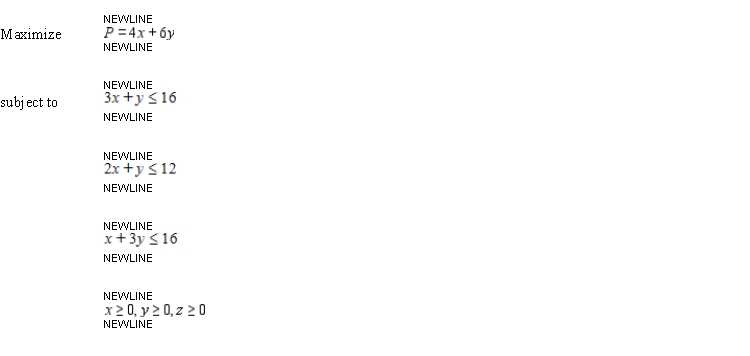 Consider the linear programming problem. ​   Sketch the feasible set for the linear programming problem. A)    B)    C)    D)    E)   