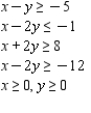 Determine graphically the solution set for the system of inequalities and indicate whether the solution set is bounded or unbounded.   A)  unbounded   B)  bounded   C)  unbounded  