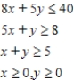 Determine graphically the solution set for the system of inequalities and indicate whether the solution set is bounded or unbounded. ​   ​ A)  bounded ​   ​ B)  bounded ​   ​ C)  bounded ​   ​