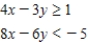 Determine graphically the solution set for the system of inequalities and indicate whether the solution set is bounded or unbounded. ​   ​ A)  bounded No solution ​   ​ B)  unbounded   ​ C)  unbounded   ​