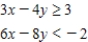 Determine graphically the solution set for the system of inequalities and indicate whether the solution set is bounded or unbounded. ​   ​ A)  bounded ​ No solution ​ ​   B)  unbounded ​ ​   C)  unbounded ​   ​
