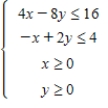 Determine graphically the solution set for the system of inequalities. ​   ​ A)    B)    C)    D)    E)   